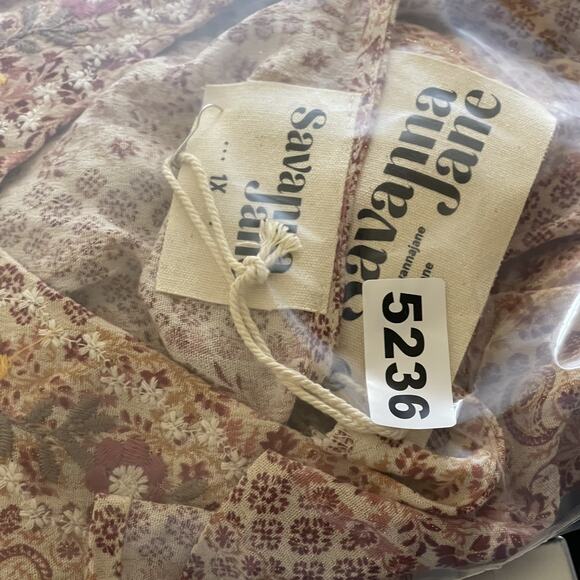 Savanna Jane Embroidered Top Womens 1X Floral Babydoll Boho Peasant Flowy NEW - Picture 12 of 12